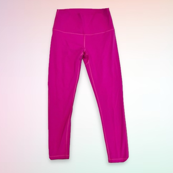 ZYIA Pants - ZYIA Active Womens Size 4 Yoga Leggings 7/8 Length High Rise Pink Cut Outs